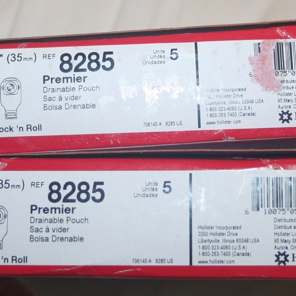 HOLLISTER 2 Boxes/10 8285 Premier Convex Flextend Drain Pouch, Pre-Cut, 1-3/8" - Picture 3 of 3